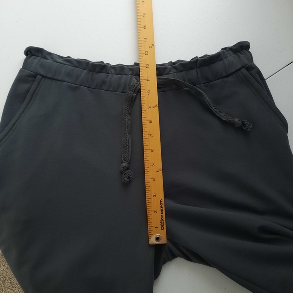 Pact Gray High Rise Paperbag Waist Wide Leg Sweatpants size Large - Picture 11 of 16